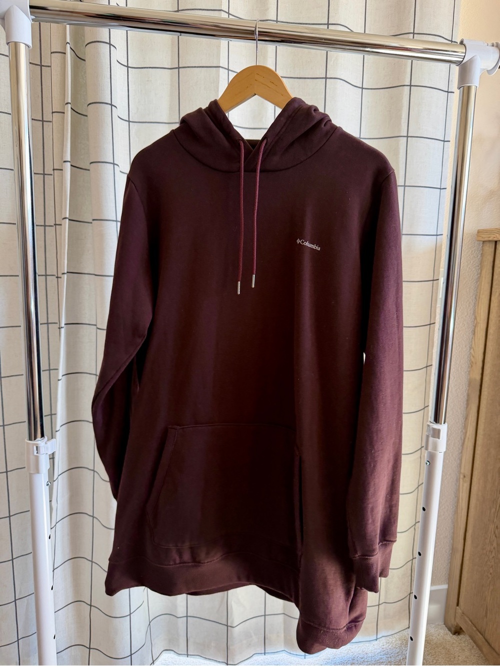 Columbia Women’s XXL Burr Trail Long Hoodie Burgundy Plum Pullover
